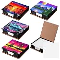 Saillong 4 Pcs Christmas Landscape Diamond Art Note Box Sticky Note Holder