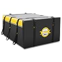 Sailnovo Car Rooftop Cargo Carrier Bag 20 Cubic, PVC Vehicle Soft-Shell Car Top Carrier for Cars with/Without Roof Rack, Waterproof Roof Bag Includes Anti-Slip Mat,10 Reinforced Straps, Yellow