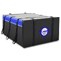 Sailnovo Car Rooftop Cargo Carrier Bag 20 Cubic, PVC Vehicle Soft-Shell Car Top Carrier for Cars with/Without Roof Rack, Waterproof Roof Bag Includes Anti-Slip Mat,10 Reinforced Straps, Blue