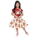 SAIMINA Dresses Girls Regular Fit Printed Casual