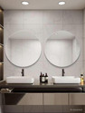 SAINI DARPAN Classic Round Wall Mirror | Bathroom Vanity Mirror | Premium Glass Finish 12Inch Bathroom Mirror (Round Finish : Dharpolised)