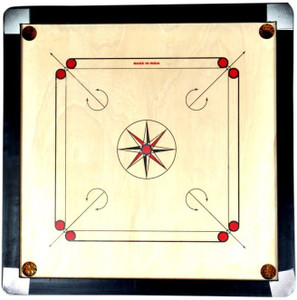 sainik sports 34 inch carrom board 2 cm carrom board black