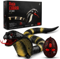 Sainiplayz RC Cobra Snake Toy, Realistic Crawling Movement, Flashing Eyes & Tongue