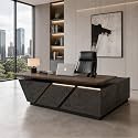 SAINTCY 78.7" L-Shaped Executive Standing Desk, Left Return