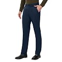 SaintX Men's Formal Pant | Regular Fit, Flat Front, Premium Lycra Fabric for Office Navy