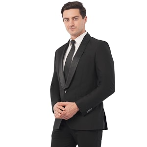 saintx men39s premium tuxedo casual blazer  italian slim fit  fully lined  shawl collar  stretchable fabric  designer coat  suitable for all occasions jk02