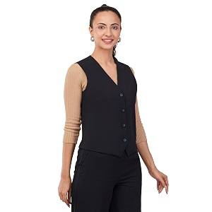 SaintX Womens Waist Coat Sleeveless
