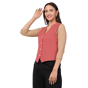 SaintX Womens Waist Coat Sleeveless