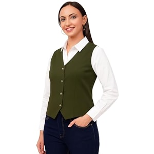 SaintX Womens Waist Coat Sleeveless