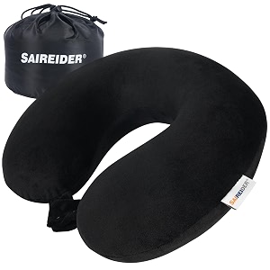 SAIREIDER Travel Pillow 100 Pure Memory Foam