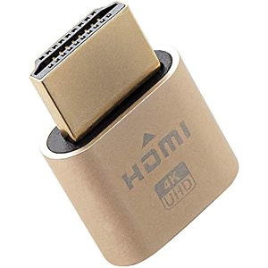 4k 2k 1080p 30hz to 60hz support hdmi display emulator ddc edid headless ghost monitor adapter dummy plug highest 4096x216060hz gold color headless ghost display emulator compatible