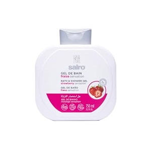 sairo strawberry bath and shower gel 94 natural imported from spain 750 ml deeply nourishing body washgel body washwith moisturizers for softersmoother skin suitable for all skin types