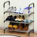 SAISAP 3-LAYER PVC PLASTIC SHOERACKWATERPROOFRUSTPROOF STORAGE RACK