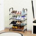 SAISAP 4-LAYER PVC PLASTIC SHOERACK STAND BLACK
