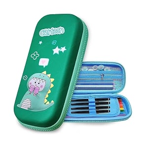 sajani 3d unicorn pencil case large capacity pencil case compass with compartments cartoon design pencil boxcasepouch for school cute dragon