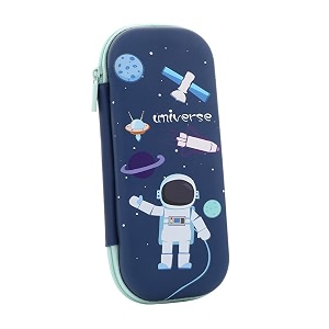 sajani 3d unicorn pencil case large capacity pencil case compass with compartments cartoon design pencil boxcasepouch for school universe astronaut
