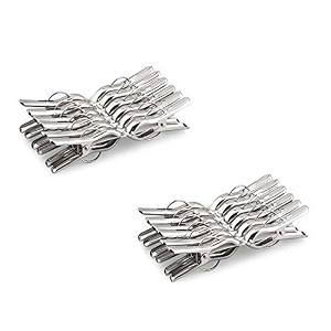 sajani small stainless steel multipurpose cloth clips set of 242 inch