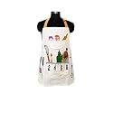 SAJAVAT HOME AV1 Cotton KITCHEN ACCESSORIES Print Apron (Pack of 1, with Pocket) MEDIUM Size