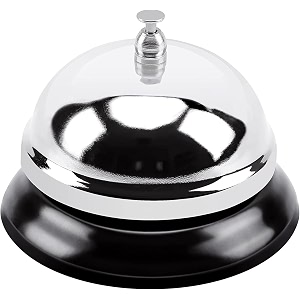 sak call bells 338 inch diameter chrome finish all-metal construction desk bell service bell for hotels schools restaurants reception areas hospitals warehouses silver