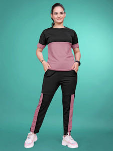 SAKARMAA Colorblock Women Track Suit