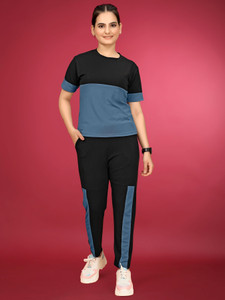 SAKARMAA Colorblock Women Track Suit