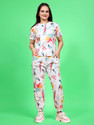 SAKARMAA Women Printed Multicolor Night Suit Set