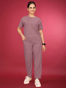 SAKARMAA Women Solid Pink Top Pyjama