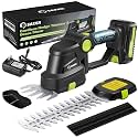 Saker 20V Cordless Hedge Trimmer,2 in 1 Electric Bush Trimmer