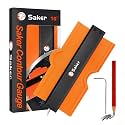 Saker Contour Gauge Profile Tool with Adjustable Lock 10 Inch Orange