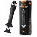 Saker Silicone Caulking Tool 3-in-1 Grout Removal Tool Classic Black