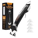 Sakerplus 3-in-1 Silicone Caulking Tools,Caulk Remover Tool and Caulk Finishing Tool Kit with Silicone Smoother,Nozzle Needle for Kitchen Bathroom Window Sink (Classic Black)
