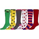 Sakkas Womens Super Soft Anti-Slip Fuzzy Knee High Socks Value Assorted 6-Pack