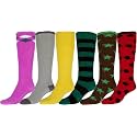 Sakkas Womens Super Soft Anti-Slip Fuzzy Knee High Socks Value Assorted 6-Pack