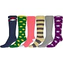Sakkas Womens Super Soft Anti-Slip Fuzzy Knee High Socks Value Assorted 6-Pack
