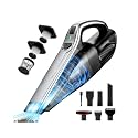 SAKOLD Car Vacuum Handheld Vacuum Cordless with Powerful Suction, Type-C Charge, 2 Suction Modes, 6-in-1 Portable Mini Vacuum for Home, Car, Office Desk, Keyboards