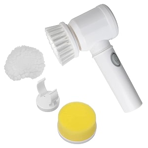 sakshat 5 in 1 magic multifunctional bathroom cleaning brush electric usb rechargeable tiles cleaning brushes with 3 brush heads cleaning supplies spin scrubber for kitchen sink and bathroom