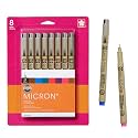 SAKURA 30068 8-Piece Pigma Micron 01 Ink