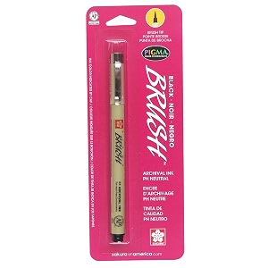 sakura 38081 pigma blister card brush pen black