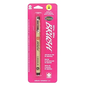 sakura 50043 pigma blister card brush pen sepia