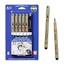 SAKURA 50201 6-Piece Pigma Manga Comic Pro Drawing Kit,Black,micro