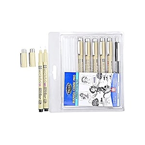 sakura 50203 8-piece black pigma manga comic pro drawing kit