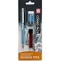 Sakura Cushioning Point Mechanical Pencil Starter set with lead refill and eraser (Sky Blue, 0.5mm-HB)