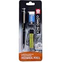 Sakura Cushioning Point Mechanical Pencil Starter set with lead refill and eraser (Black, 0.3mm-HB)
