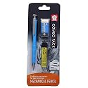 Sakura Cushioning Point Mechanical Pencil Starter set with lead refill and eraser (Sky Blue, 0.3mm-2B)