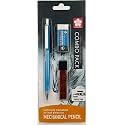 Sakura Cushioning Point Mechanical Pencil Starter set with lead refill and eraser (Sky Blue, 0.5mm-B)