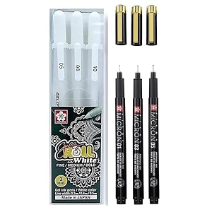 sakura gelly roll classic ass39t 050810 and pigma micron anniversary limited edition 010305 combo pack white gelly roll limited editionblack micron