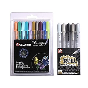 sakura gelly roll moonlight bold point pens set of 15 colours multicolor