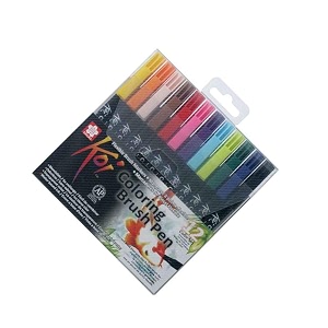 sakura koi coloring open stock brush pen multicoloure pack of 12
