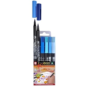 sakura koi coloring open stock brush pen blues pack of 6