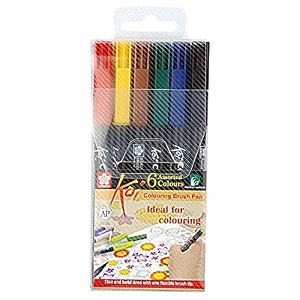 sakura koi coloring open stock brush pen primary pack of 6